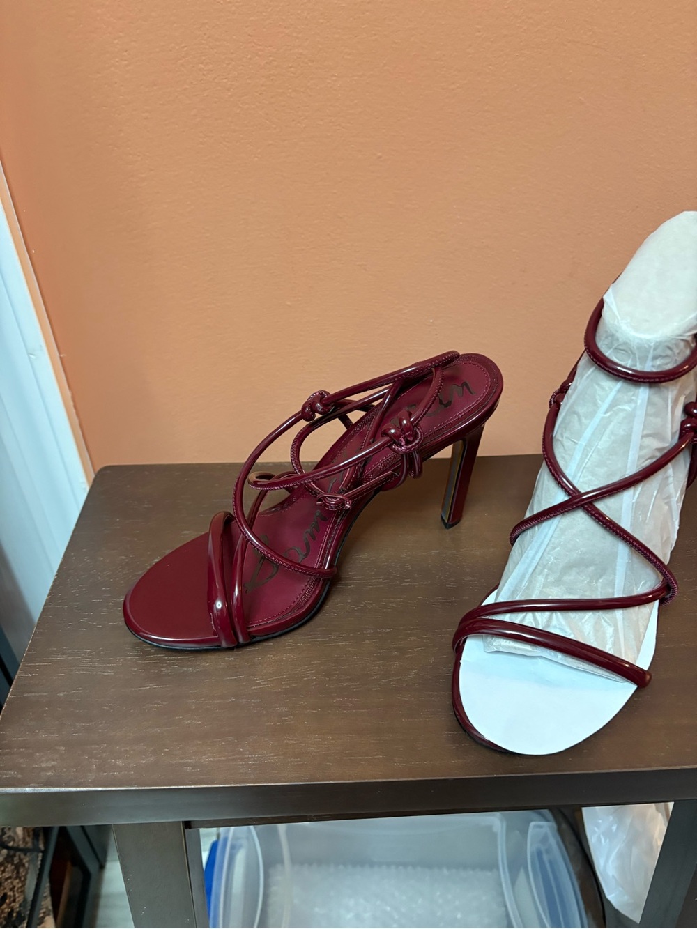 Sam Edelman Burgundy Strappy High Heel Sandals oxblood size 7 formal